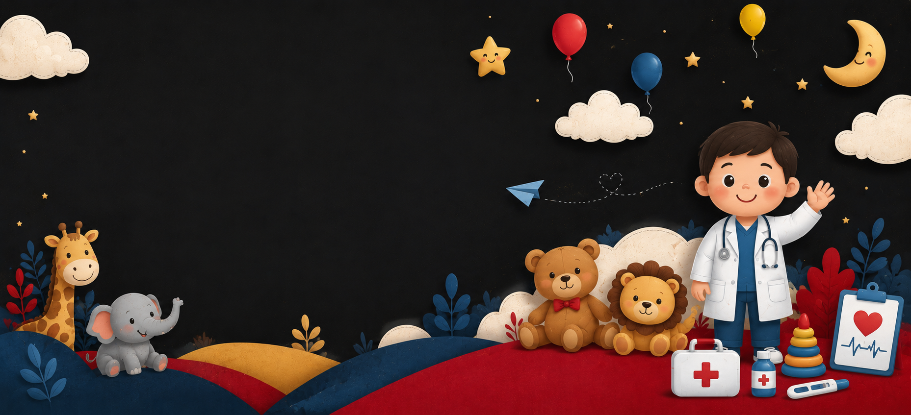 Kids physiotherapy illustration